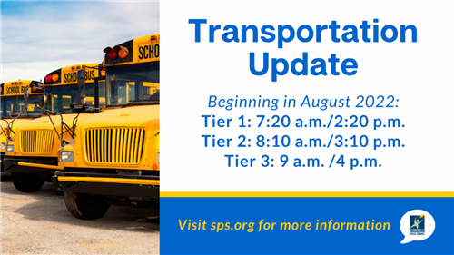 Transportation update brings new start times